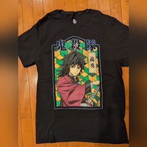 Demon Slayer Giyu Tomioka Graphic Anime Tee T-Shirt Unisex Sz M Hot Topic